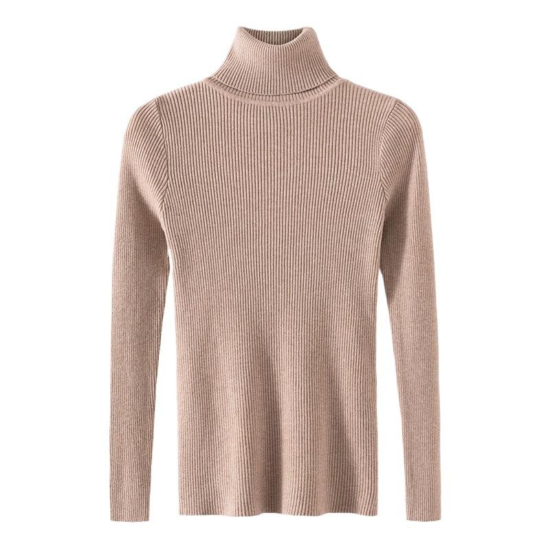 Pullover lavorati a maglia sexy sottili da donna Maglione autunno inverno dolcevita Maglioni femminili Abiti elasticizzati taglie forti