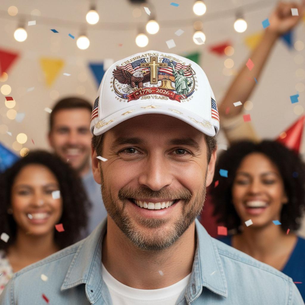 Eagle & Liberty & Cross Baseball Cap Retro Washed Adjustable Patriotic Baseball Cap Us History Tribute Gift for Men and Women