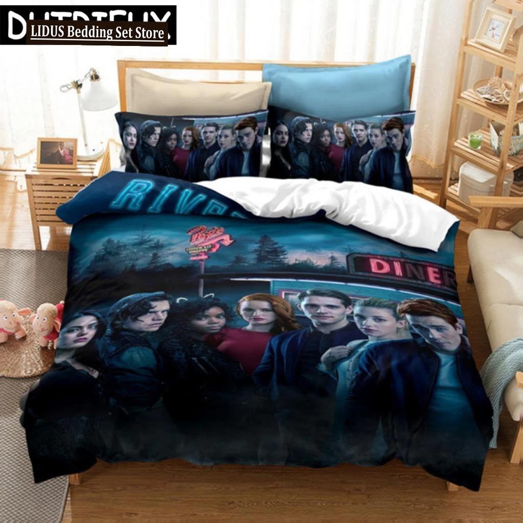 Movie Riverdale Bedding Set Teens Boys Duvet Cover Set With Pillow Cover Comforter Set Single Queen King Full Size Duvet Cover