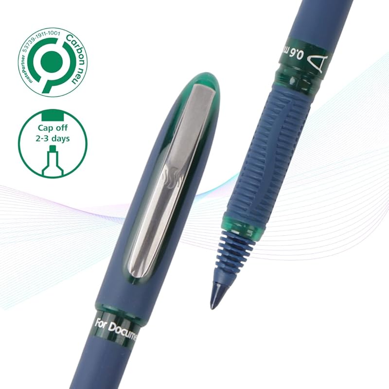 

Luxor Schneider, One Business Roller Ball Pen - Green, 0.6 mm, 2200 mtrs writing length, Waterproof Ink, Consistent ink 11 зелёный