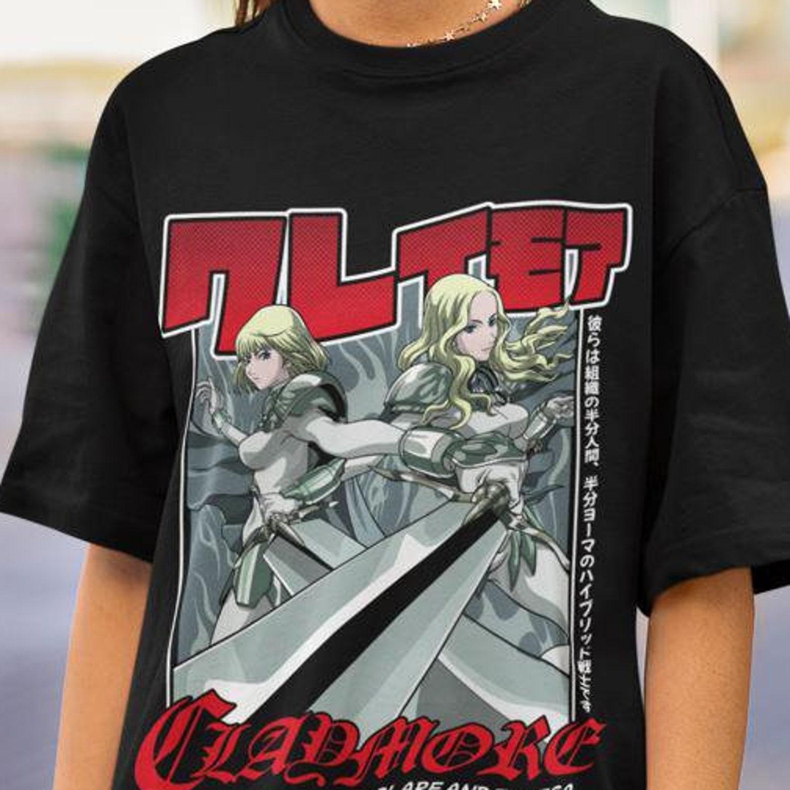 Unisex Claymore Anime T-Shirt, Clare, Miria Manga Waifu Shirt S