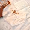 Female Spring and Autumn Bear Pure Cotton Comfortable Lace Edge Cute Student Underwear