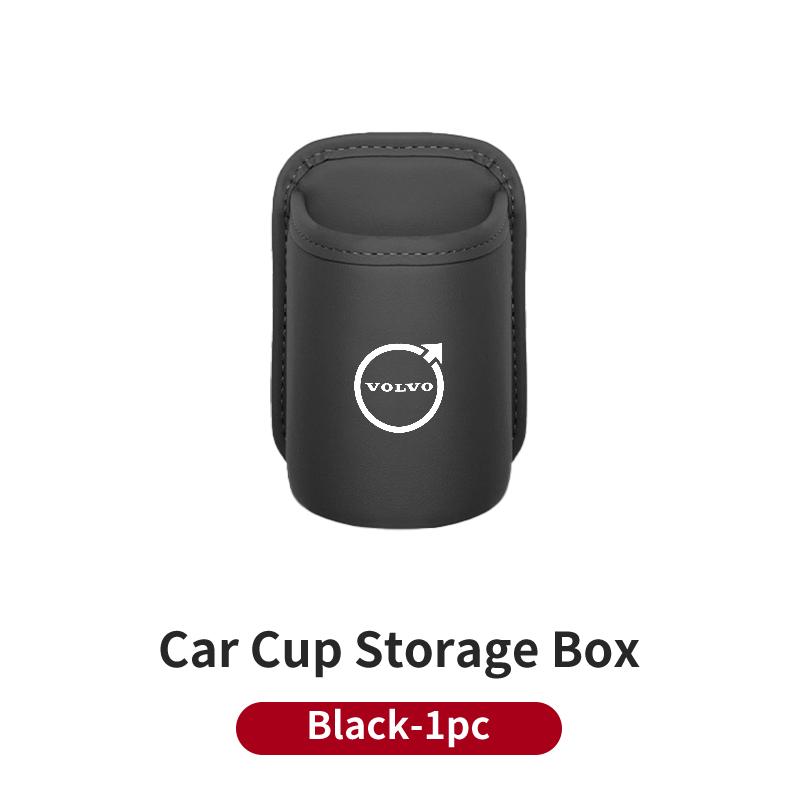 Leather Car Door Cup Holder Organizer Storage Bin Drink Rack Auto Cup Holder Car Interior Accessories For Volvo XC40 XC60 XC70 X