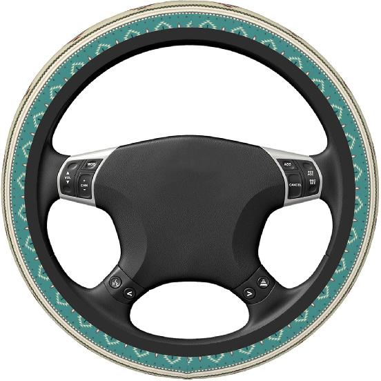 Western Steering Wheel Cover Cute Universal 15 Inch Car Accessories Protector for Women Fit Auto SUV Sedan Vans Trucks