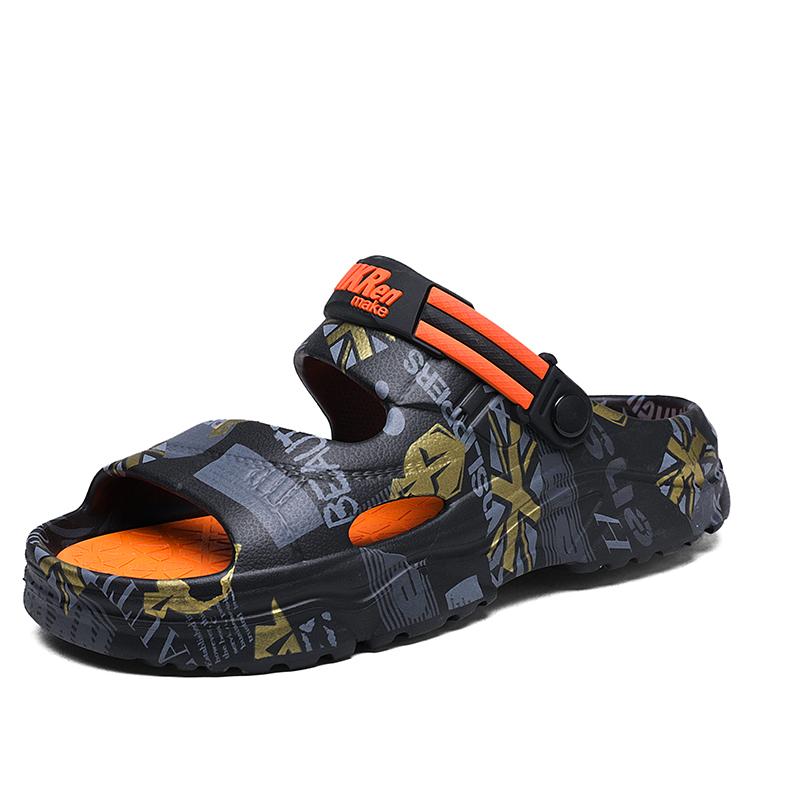 New Men's Sandals Big Size Thick-soled Lightweight Slippers Men's Fashionable Casual Sports Sandals Breathable Beach Shoes Men
