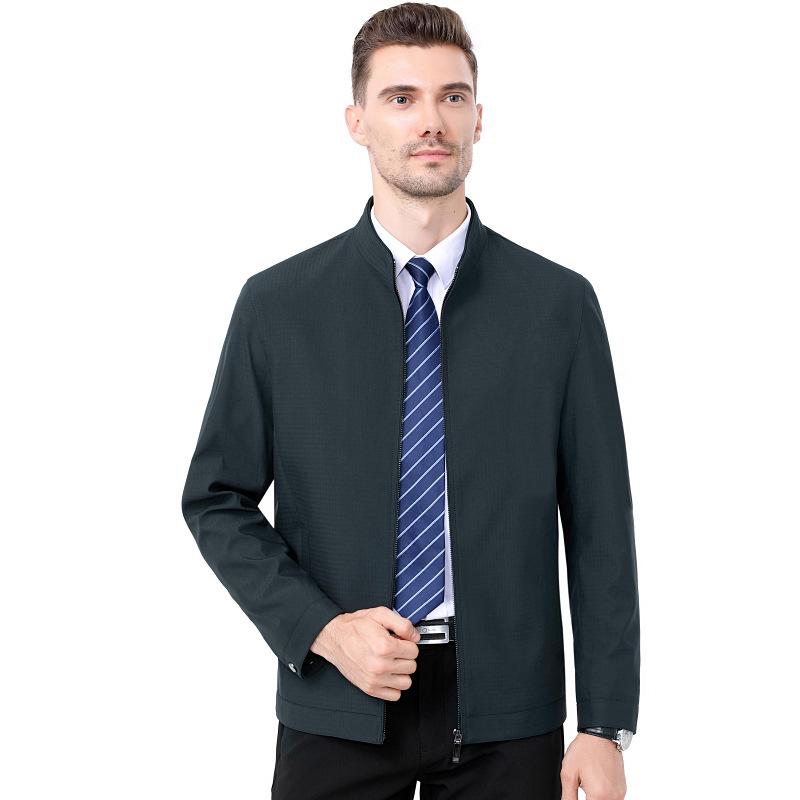 

Куртка мужская весенне-осенняя для среднего и пожилого возраста, деловая повседневная куртка для пап, куртка из шелка для мужчин среднего возраста, верхняя часть 200