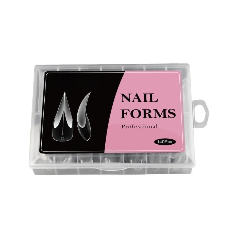 

Transparent Nail Extension Templates With Measurement Markings Reusable ABS Material Forms For DIY Gel Manicure Salon Use 1