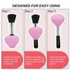 3pcs Makeup Brush Cover Portable Silicone Hrt Shaped Cosmetic Brush Guard   for Women Girls