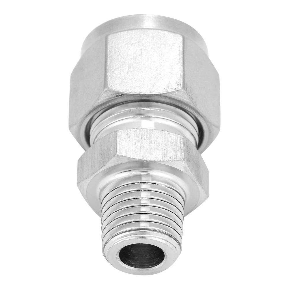 Stainless Steel SS304 Pipe Fitting 1 4NPT Male Thread Connector for Water Oil Gas (1 4 12)