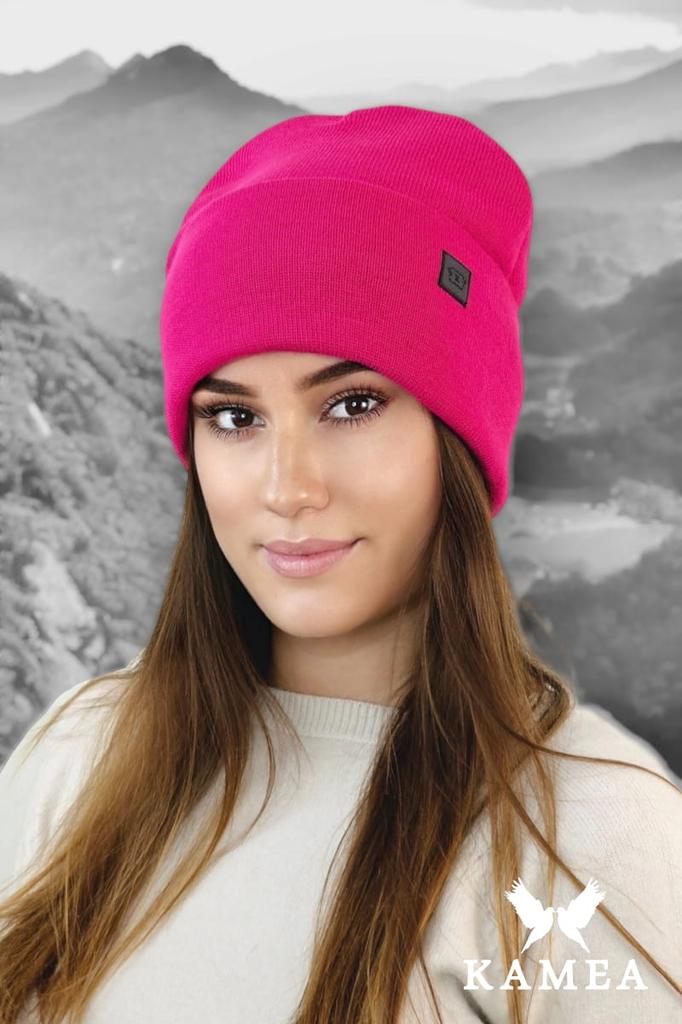 Sally Beanie Winter Hat Universal Raspberry Color