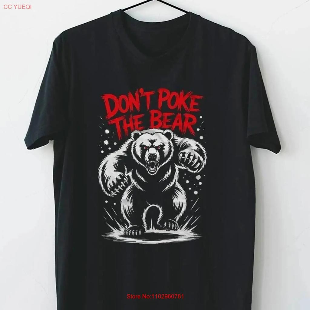 Nicht den Bären stechen Wütende Punk Kunst Streetwear T-Shirt Vintage Vielseitige Mode Dehnbares Oberteil Für Den Alltag Mann