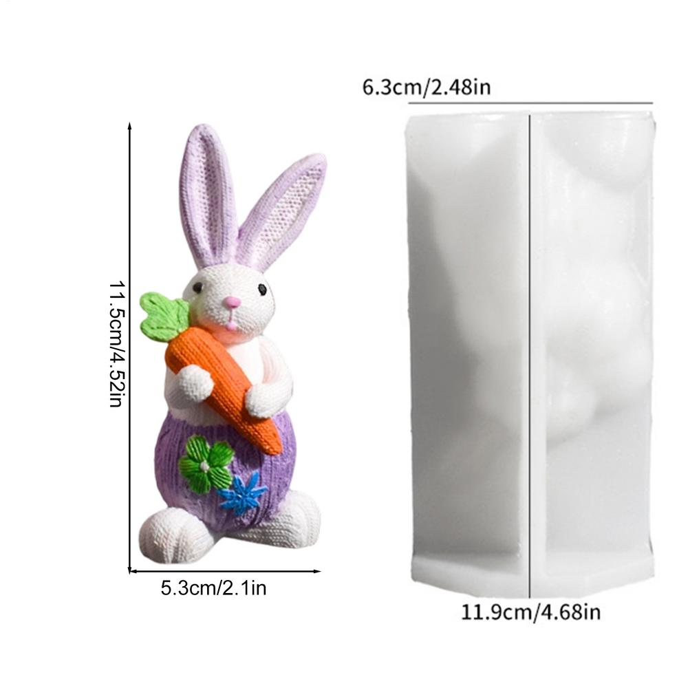 

Easter Bunny Silicone Moulds DIY 3D Woven Rabbit Holding Radish Holding Butterfly Silicone Mold Epoxy Resin Molds Ornaments