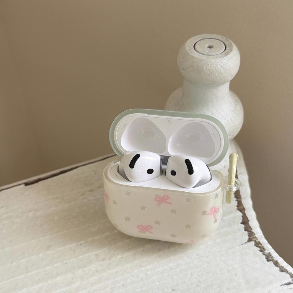 Blue cover star bow for AirPods1 earphone case Apple 1/1 generation AirPods pro1 protective case