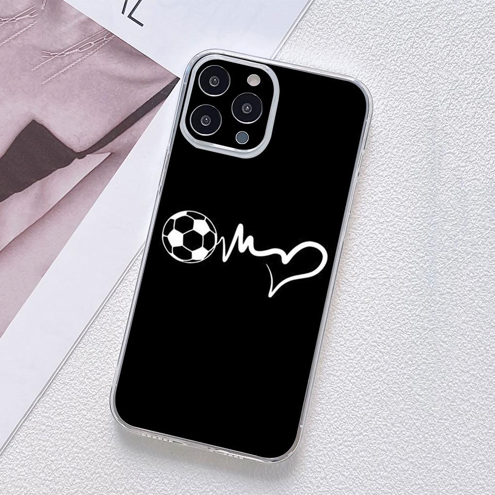 Soccer Football Love Phone Cover Casing for Motorola Moto G13 G14 G53 G54 G62 G72 G82 G84 E13 E20 G42 G32 G23 G22 Soft TPU Case