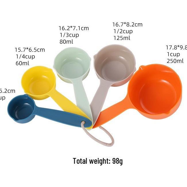 

Набор из 5 цветных мерных стаканов и ложек для выпечки и готовки 5-piece Measuring Cup Set