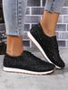 2025 Women's Plus Size Sequined Lace-up Casual Sport Shoes