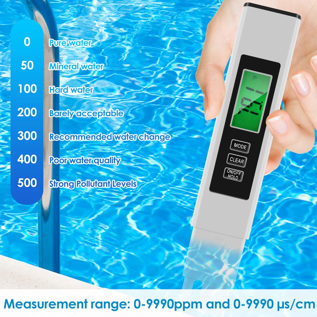 1/2 Pcs Accurate Water Quality Tester Fast and Easy TDS Water Meter Multipurpose Digital Water Test Meter for Drinking Aquarium