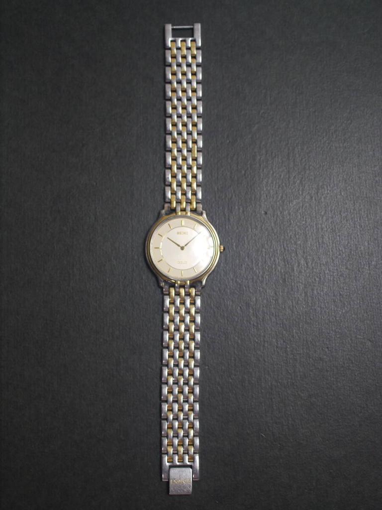 Seiko Dolce Quartz Original Model Working Condition 2-Hand Watch, Strap, 5E30-6A50, Men's Watch, AE613,