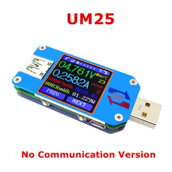 UM34/UM34C UM24/UM24C UM25/UM25C Color LCD Display USB Voltage Tester Current Meter Voltmeter Battery Charge Measure