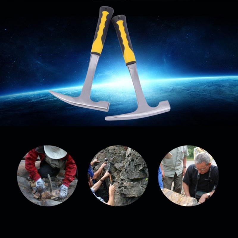 Rock Pick Hammer Brick Hammer Steel Geologist's Hammer Used For Mining & Geological Exploration Manual Hand Tool