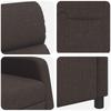 Massage Recliner Dark Brown Fabric