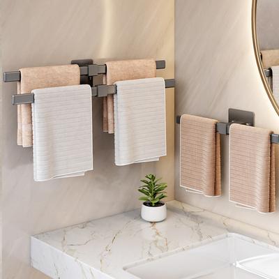 Towel Organizer Minimalist Towels Storage Easy Installation Solid Heavy Duty Bath Rack Rod Bathroom Toilet Supplies