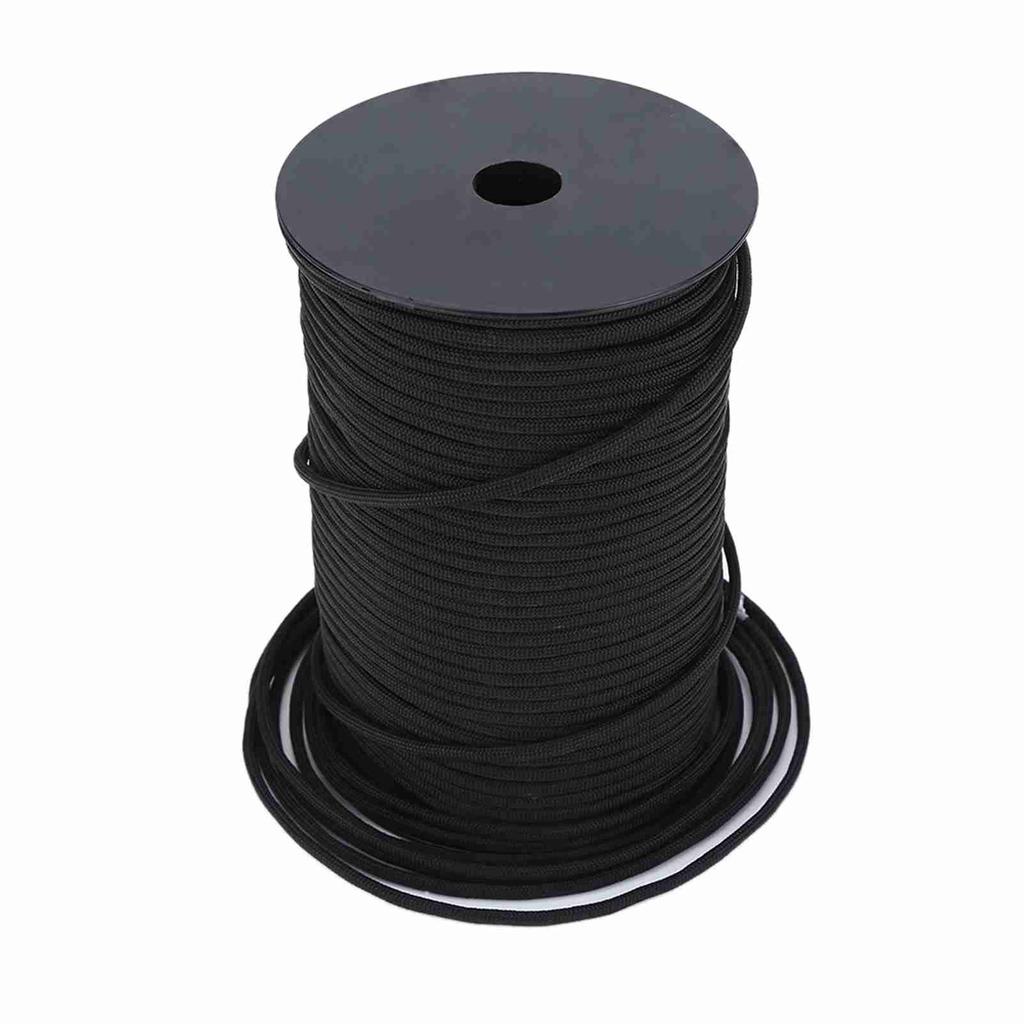 550 Reflective Paracord Parachute Cord Lanyard 9 Strand 100m (Black)