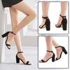 Women Sandals 8cm Open Toe High Heels Gladiator Sexy Buckle Strap Sandal Thick Heel Casual Ladies Wedding Shoes