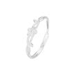 S999 Silver 2025 New Wound Flower Ring Women's Simple Exquisite Niche Plain Silver Ring