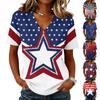 Shirts For Women Trendy V Neck T Shirts Casual Printed Blouse Tops For Women
