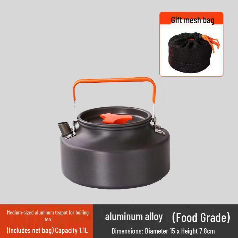 Portable Outdoor Camping Cookware & Kettle Set