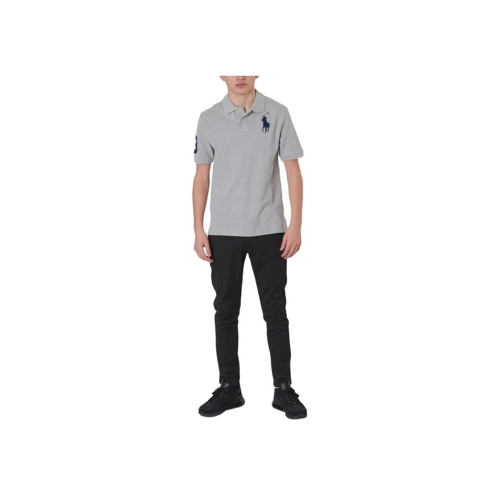 Polo Ralph Lauren Solid Color Logo Short Sleeve Polo Shirt Kids Tops Gray CWPOKNIBN810109-D86
