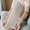 Women's High-Stretch Ice Sliky Fiber Wide-Leg Pants - Thin Striped Casual Trousers with Relaxed Fit, Long Length
