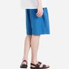 CUSTOMUS Logo Embroidery Men'S Resort Single-Pleat Wide Elastic Waist Summer Half Pants Cxs25Mwhp706 Blu