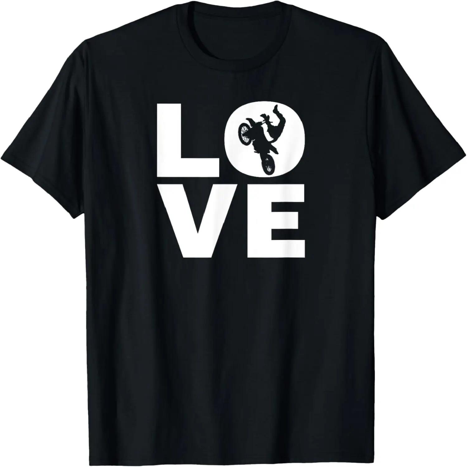 Love Motocross T-Shirt Gift for bikers S