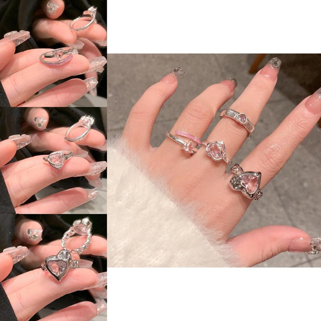 Open Chic Toe Heart Ring In Copper With Stunning Pink Diamonds For Modern Women