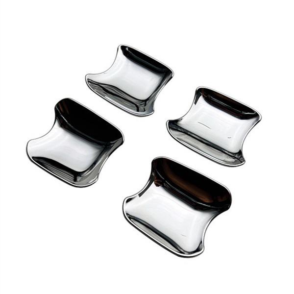 4-Color ABS Car Door Handle Bowl Cover - Silver, Exterior Accessory