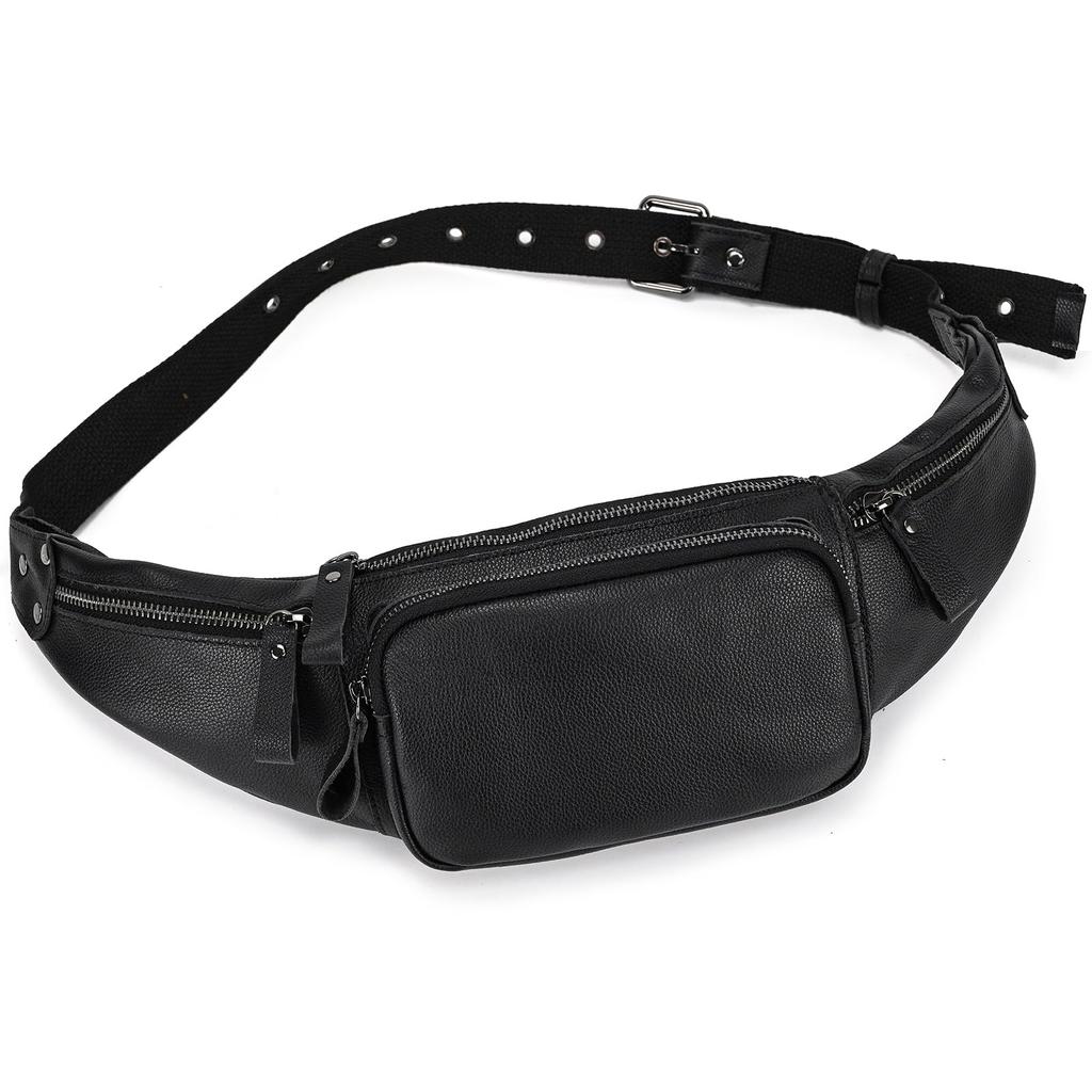 Body Genuine Waist One Shoulder Leather Crossbody Smartphone Waist Wallet For Outdoor Waterproof Bag, Leather, Men's Bag, 2WAY, Bag, Bag, Compatible,