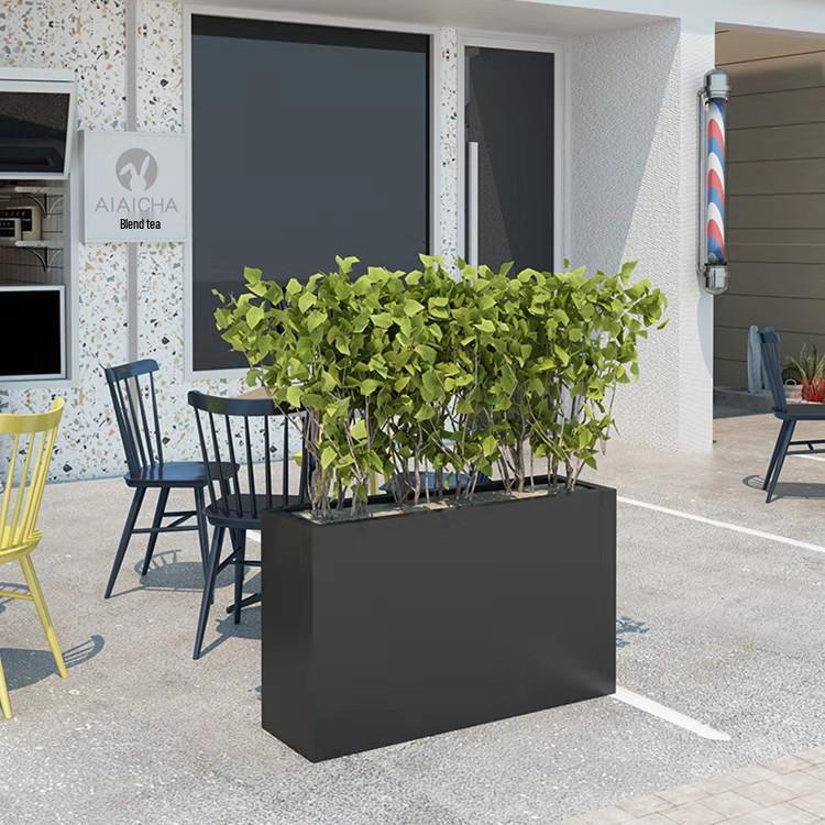 Stainless Steel Rectangular Flower Box Planter for Outdoor Spaces