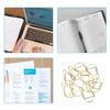 100 små gyllene rostfria vatten droppformade klämmor gem för post-it-lappar foton 15 x 25 mm guld