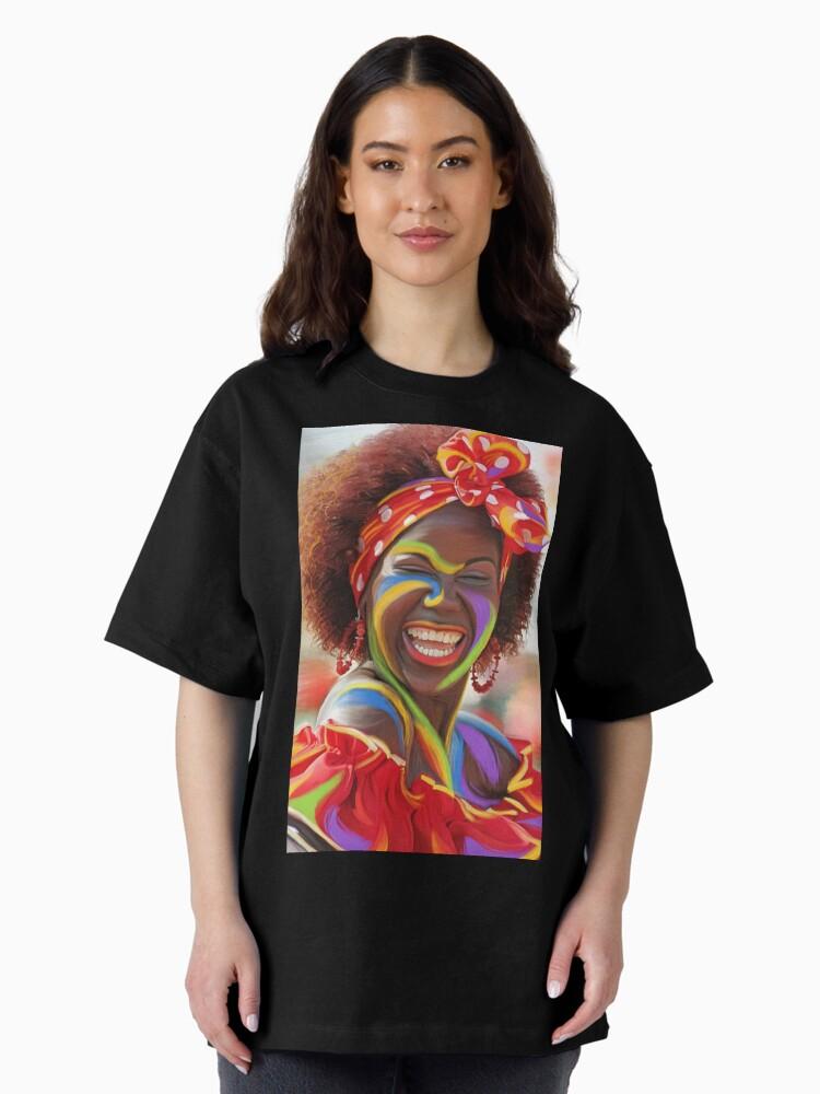 Celia Cruz Das Leben ist ein Karneval (Karneval von Barranquilla) - Negrita Puloy Impressionismus - Magischer Realismus Oversized T-Shirt