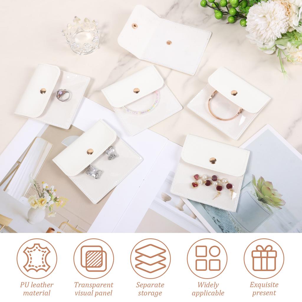 Mini Pouch Small Jewelry Bags Travel Clear Jewelry Storage Bag Leather Jewelry Pouches for Women Traveling Clear Jewelry Bags