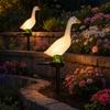 Automatic On/off Solar Light Goose Light Waterproof LED Garden Stake Lamp for Portable Pathways Lawns Patios Decorative Landscape Lights