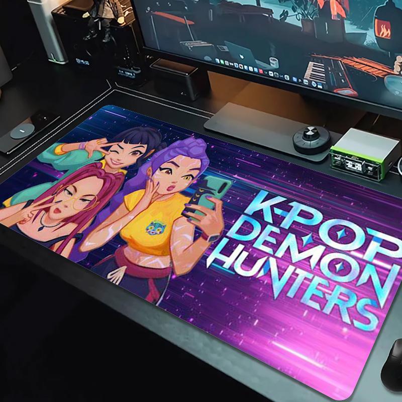 Cacciatori di Demoni Kpop Colore Tappetino Mouse Grande Tavolo da Gioco Cuscino Antiscivolo Laptop Tablet Tappetino Mouse Grande Tappetino XXL Mini PC Tappetino da Gioco Con Bordo Lock