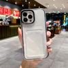 Simple  Card Pocket Bag Colorful Bumper Phone Case For For Iphone 16 17 Pro Max 1 14 13 12 11 16 Plus Air Clear Back Cover