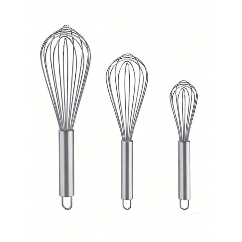 

Stainless Steel Egg Beater, Small Kitchen Tool for Whisking Egg Liquid and Whipping Cream, for Cake Making S срібний