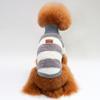 Special Autumn and Winter Pet Clothes Coral Fleece Striped Warm Dog Teddy Thicker Than Bear Small and Medium Dogs