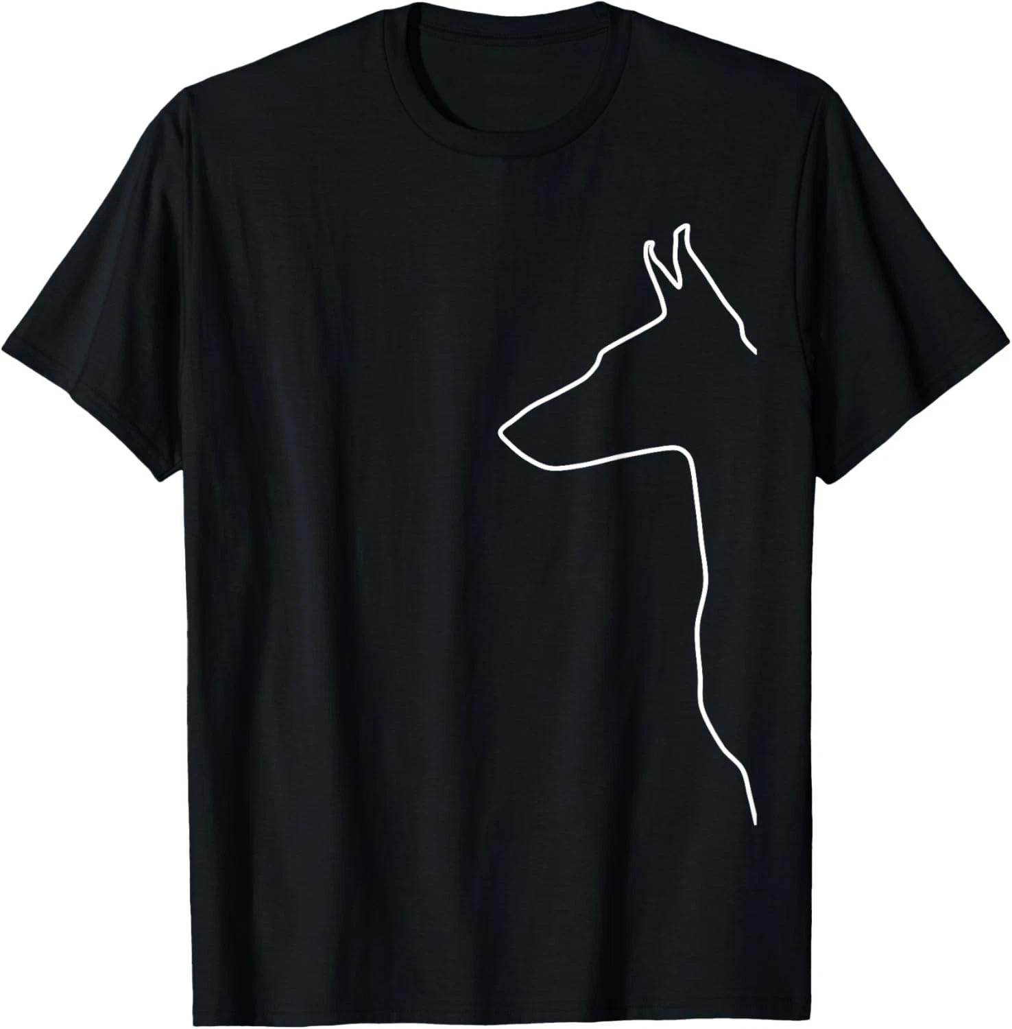 Doberman Pinscher Dobie Silhouette Doberman Gift Unisex T-Shirt 2XL