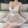 Erotic Underwear, Sexy French Dot Strappy Nightdress, Hot Mesh See-through Pajamas, Uniforms Wholesale 8516