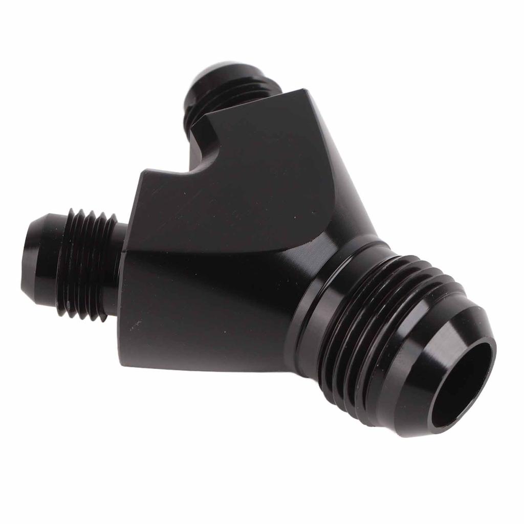 AN10 10AN auf AN6 6AN Außengewinde Y-Block Fitting Adapter Schwarz